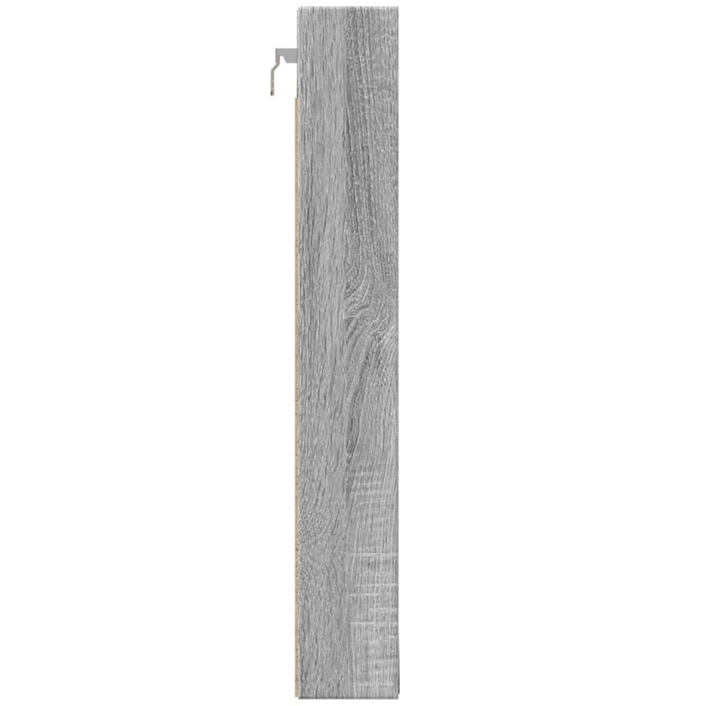 Vitrinekast 100x8,5x58 cm bewerkt hout grijs sonoma eikenkleur - AllerleiShop