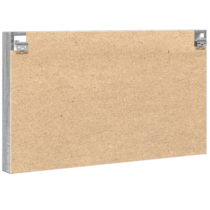 Vitrinekast 100x8,5x58 cm bewerkt hout grijs sonoma eikenkleur - AllerleiShop