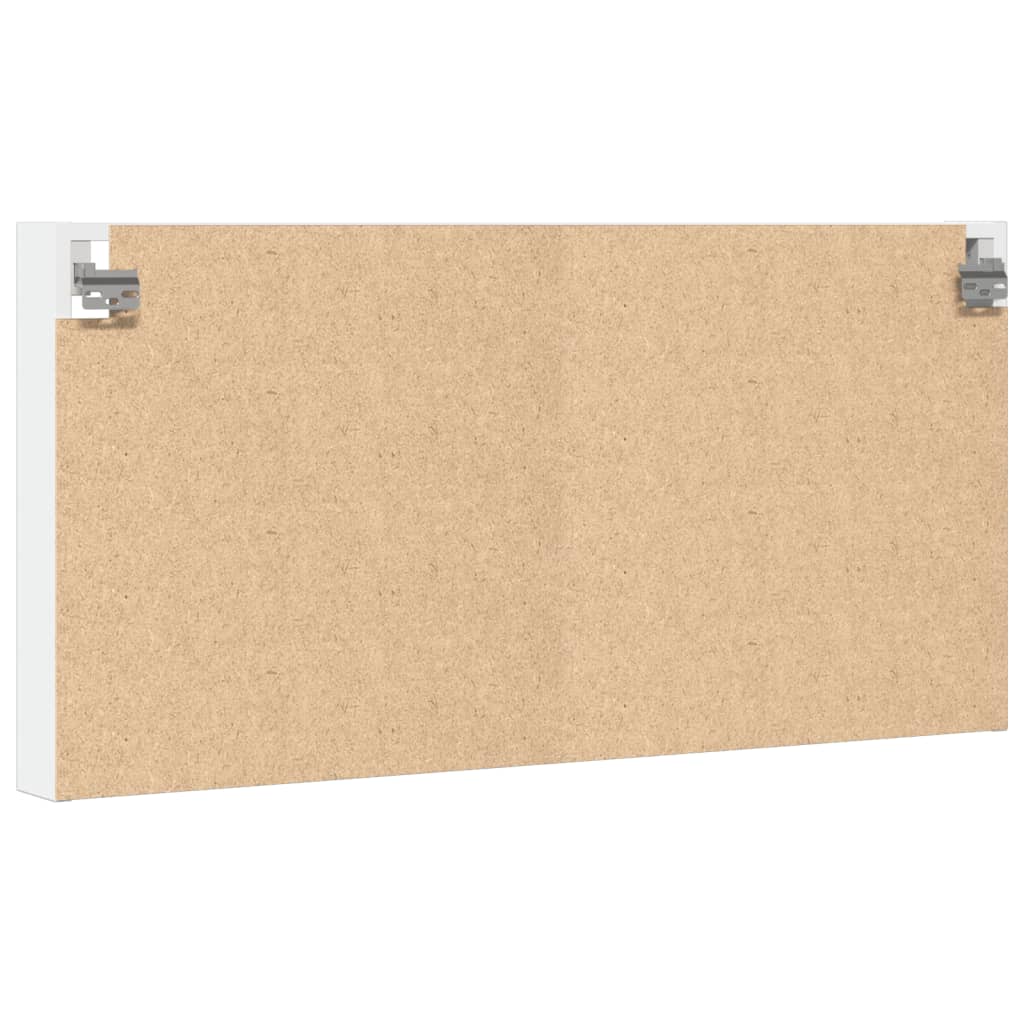 Vitrinekast 100x8,5x50 cm bewerkt hout wit - AllerleiShop