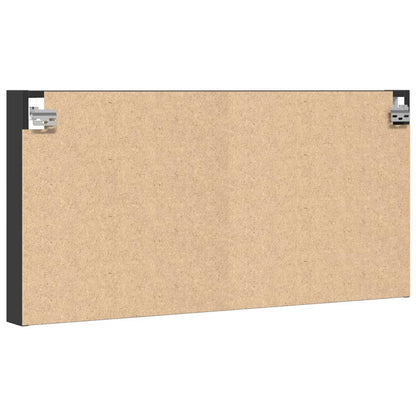 Vitrinekast 100x8,5x50 cm bewerkt hout zwart - AllerleiShop