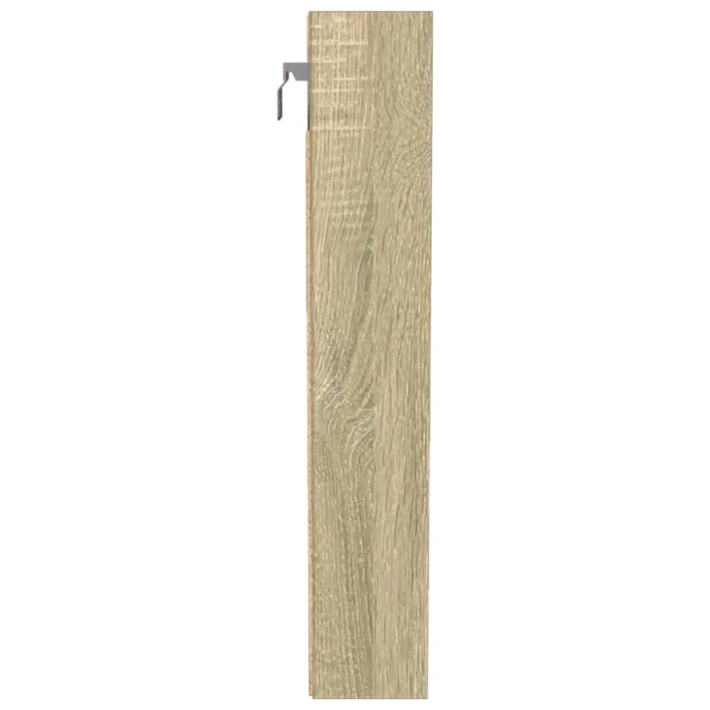 Vitrinekast 100x8,5x50 cm bewerkt hout sonoma eikenkleurig - AllerleiShop