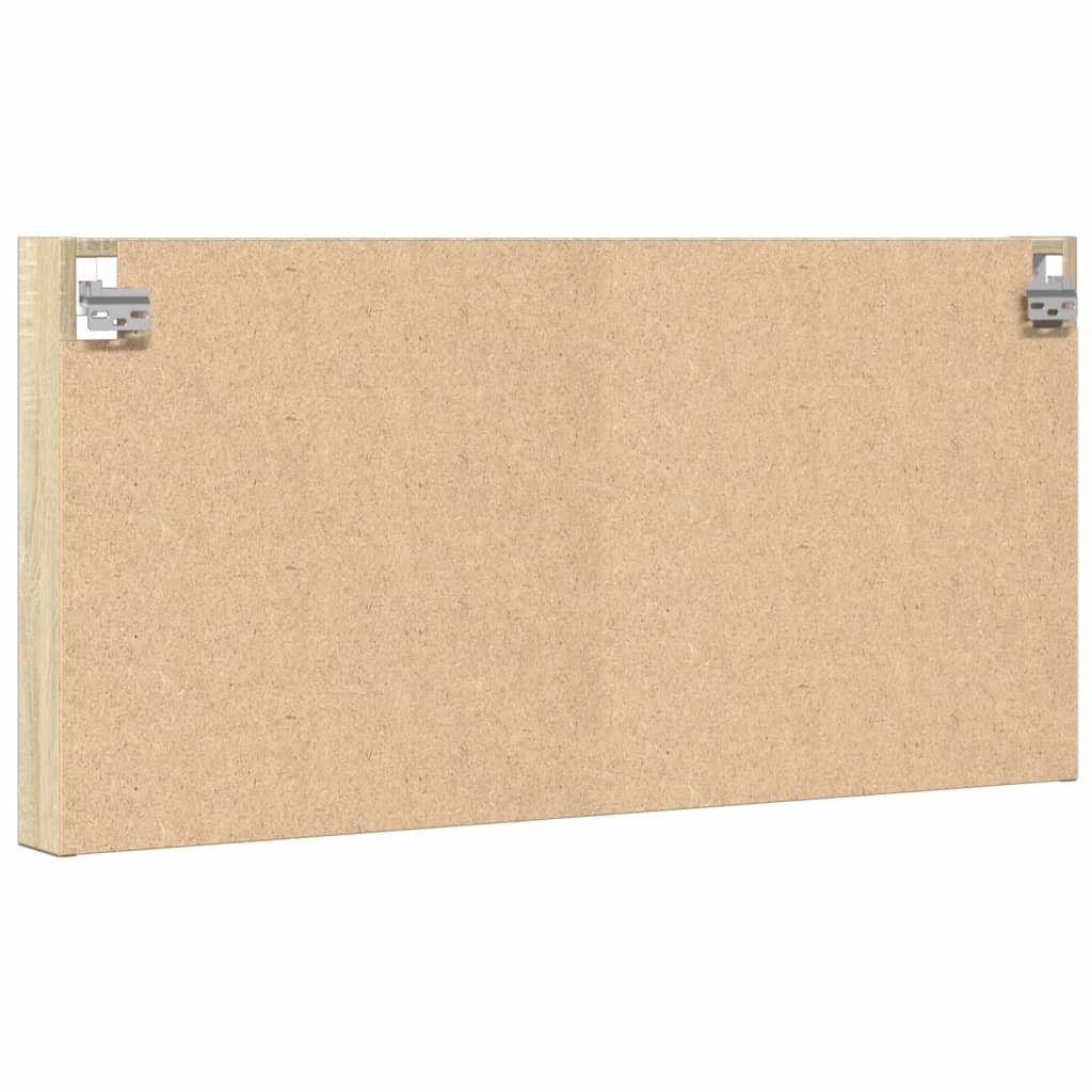 Vitrinekast 100x8,5x50 cm bewerkt hout sonoma eikenkleurig - AllerleiShop