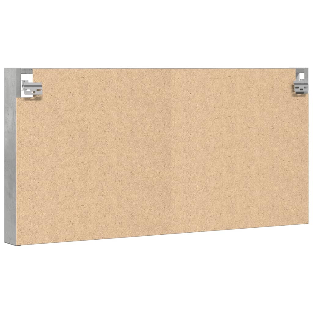 Vitrinekast 100x8,5x50 cm bewerkt hout betongrijs - AllerleiShop