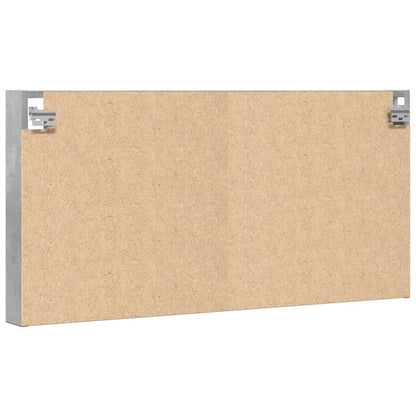 Vitrinekast 100x8,5x50 cm bewerkt hout betongrijs - AllerleiShop