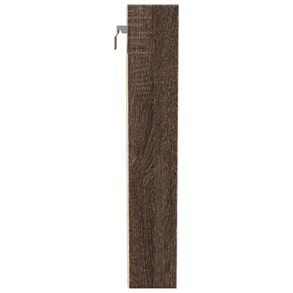 Vitrinekast 100x8,5x50 cm bewerkt hout bruin eikenkleurig - AllerleiShop