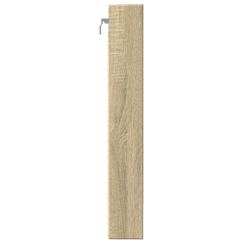 Vitrinekast 80x8,5x58 cm bewerkt hout sonoma eikenkleurig - AllerleiShop