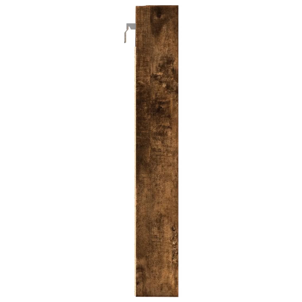 Vitrinekast 80x8,5x58 cm bewerkt hout gerookt eikenkleurig - AllerleiShop