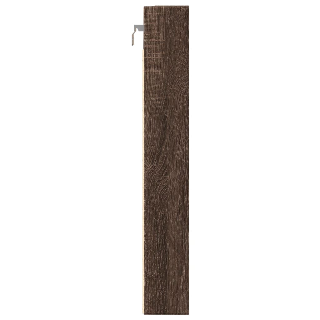 Vitrinekast 80x8,5x58 cm bewerkt hout bruin eikenkleurig - AllerleiShop