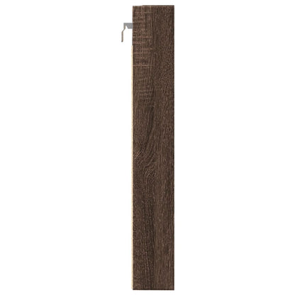 Vitrinekast 80x8,5x58 cm bewerkt hout bruin eikenkleurig - AllerleiShop