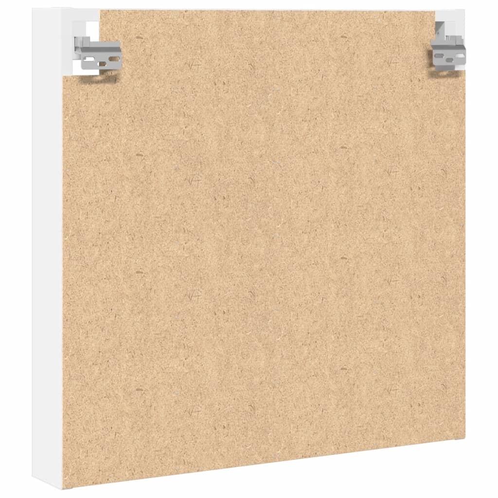 Vitrinekast 60x8,5x58 cm bewerkt hout wit - AllerleiShop