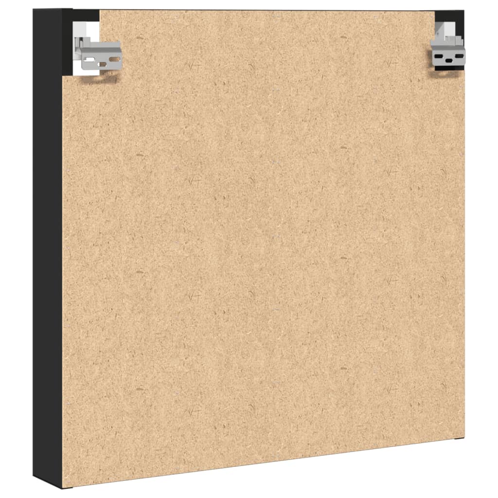 Vitrinekast 60x8,5x58 cm bewerkt hout zwart - AllerleiShop