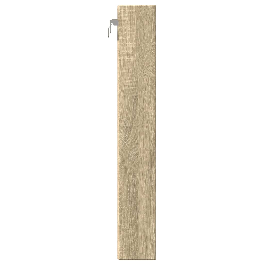 Vitrinekast 60x8,5x58 cm bewerkt hout sonoma eikenkleurig - AllerleiShop