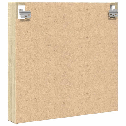 Vitrinekast 60x8,5x58 cm bewerkt hout sonoma eikenkleurig - AllerleiShop