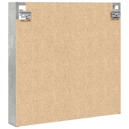 Vitrinekast 60x8,5x58 cm bewerkt hout betongrijs - AllerleiShop