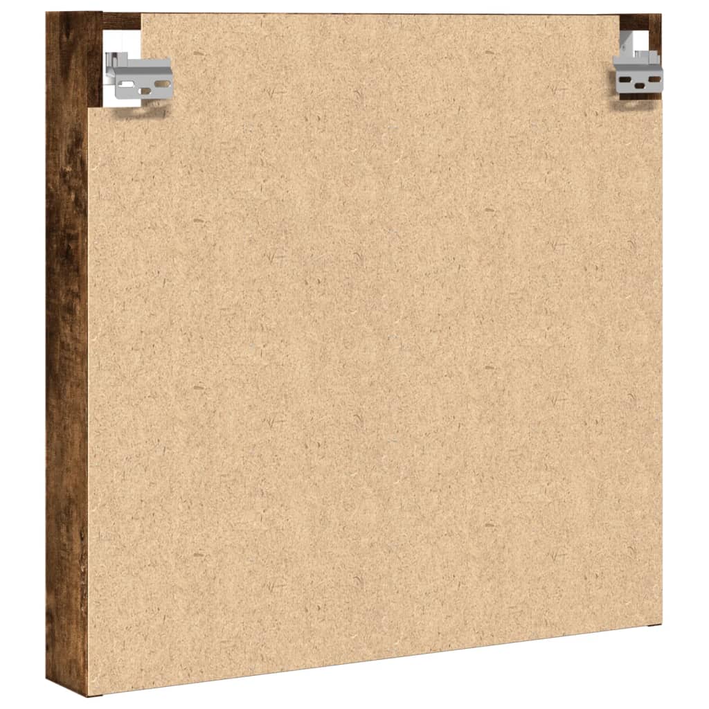 Vitrinekast 60x8,5x58 cm bewerkt hout gerookt eikenkleurig - AllerleiShop