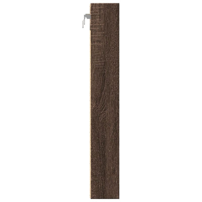 Vitrinekast 60x8,5x58 cm bewerkt hout bruin eikenkleurig - AllerleiShop