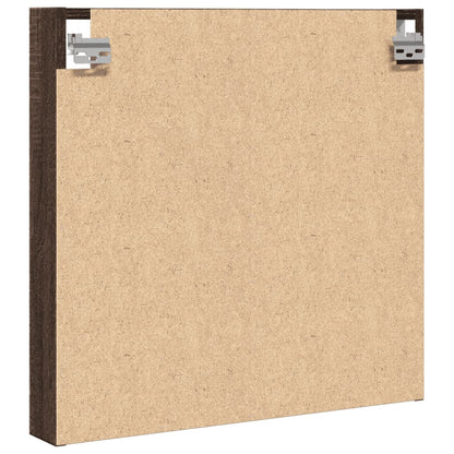 Vitrinekast 60x8,5x58 cm bewerkt hout bruin eikenkleurig - AllerleiShop