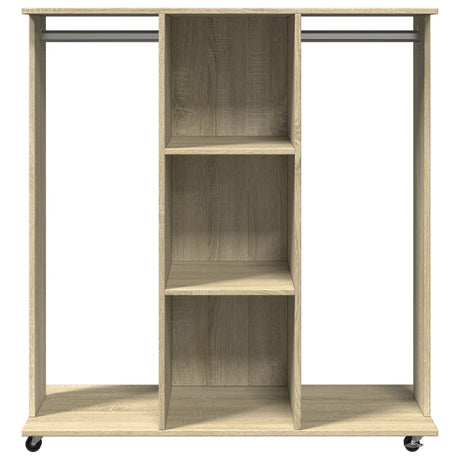 Kledingkast met wielen 102x38x110 cm bewerkt hout sonoma eiken - AllerleiShop