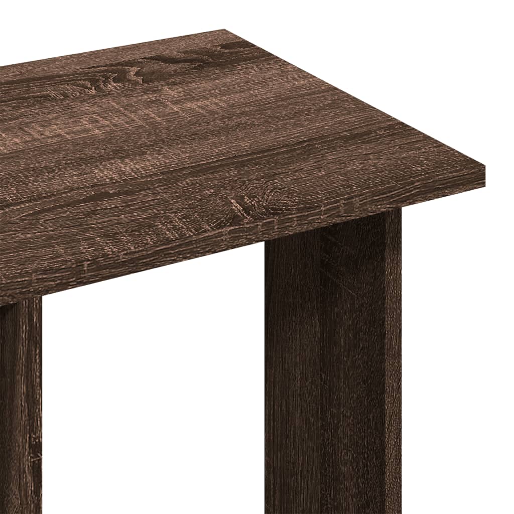 Kledingkast met wielen 102x38x110 cm bewerkt hout bruin eiken - AllerleiShop