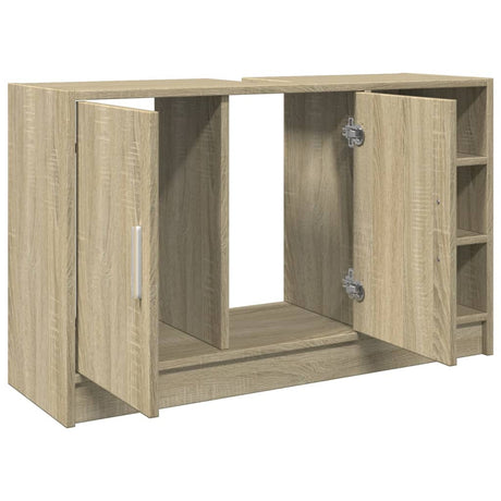Wastafelkast 90x29x55 cm bewerkt hout sonoma eikenkleurig - AllerleiShop