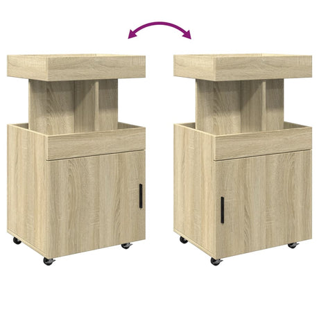 Drankkar 50x41x89 cm bewerkt hout sonoma eikenkleurig - AllerleiShop