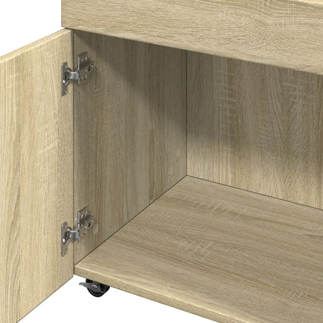 Drankkar 50x41x89 cm bewerkt hout sonoma eikenkleurig - AllerleiShop