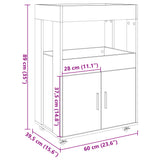 Drankkar 60x39,5x89 cm bewerkt hout sonoma eikenkleurig - AllerleiShop