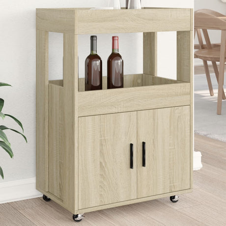 Drankkar 60x39,5x89 cm bewerkt hout sonoma eikenkleurig - AllerleiShop