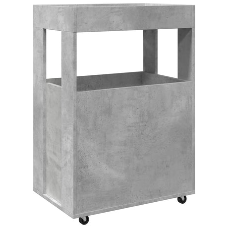 Drankkar 60x39,5x89 cm bewerkt hout betongrijs - AllerleiShop