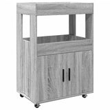 Drankkar 60x39,5x89 cm bewerkt hout grijs sonoma eikenkleurig - AllerleiShop