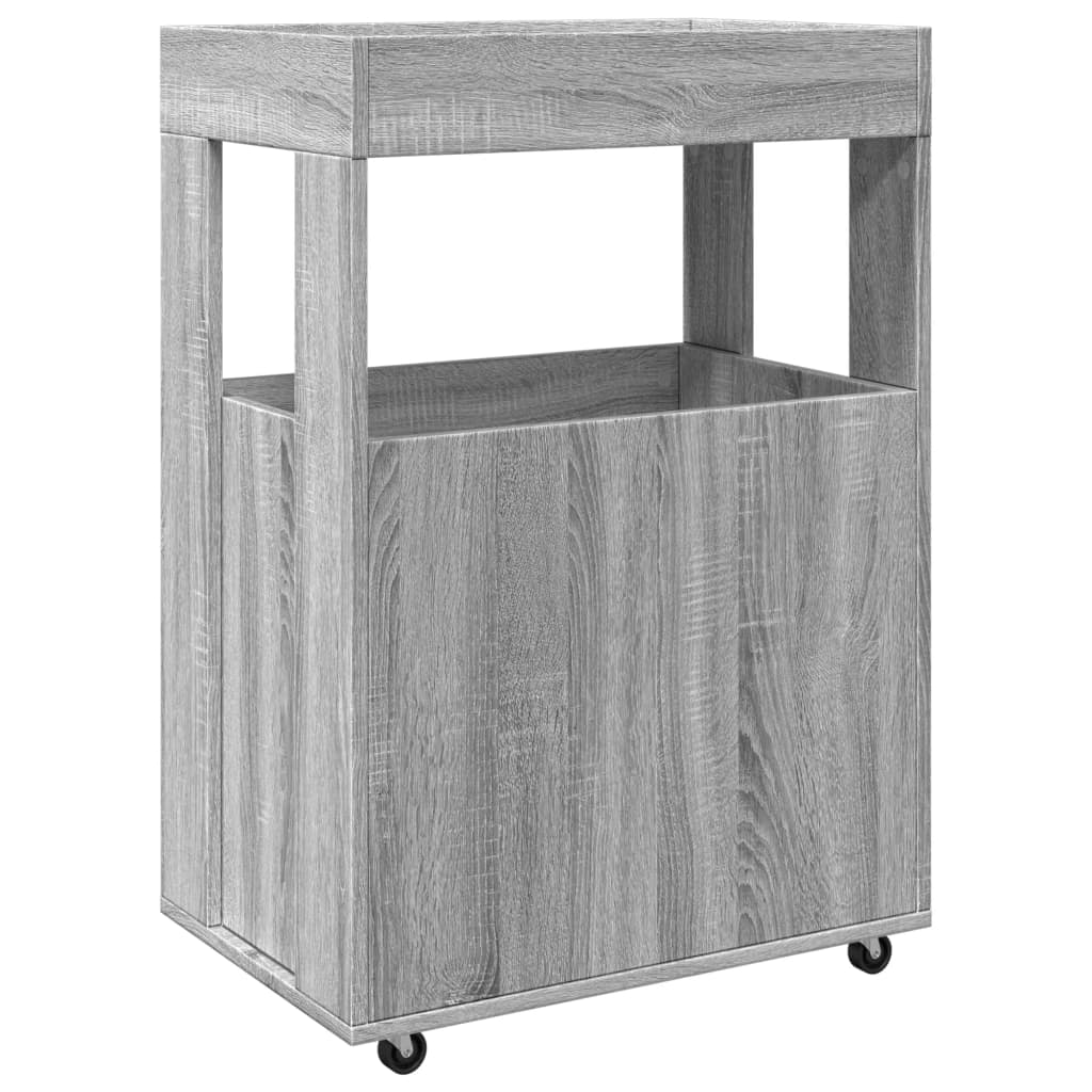 Drankkar 60x39,5x89 cm bewerkt hout grijs sonoma eikenkleurig - AllerleiShop