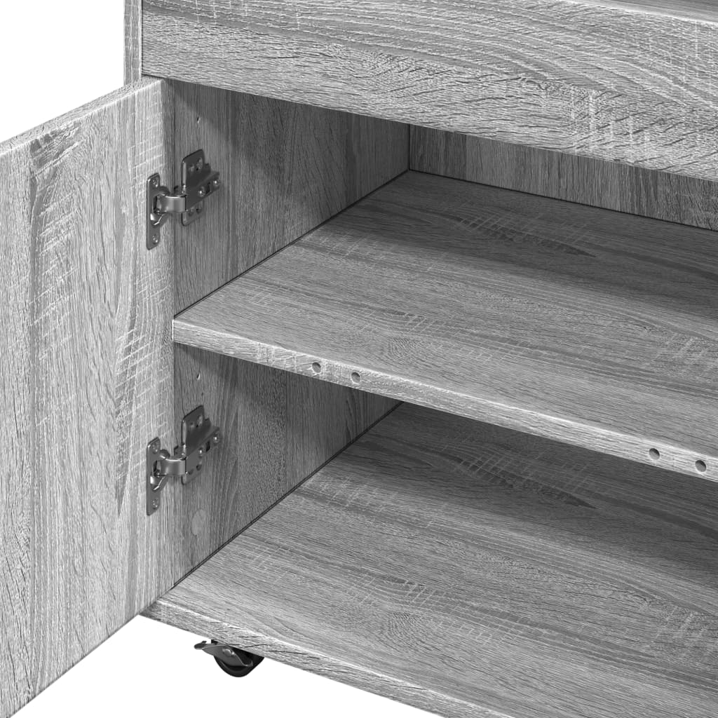 Drankkar 60x39,5x89 cm bewerkt hout grijs sonoma eikenkleurig - AllerleiShop