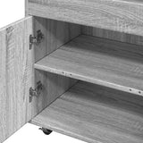 Drankkar 60x39,5x89 cm bewerkt hout grijs sonoma eikenkleurig - AllerleiShop