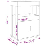 Drankkar 60x39,5x89 cm bewerkt hout grijs sonoma eikenkleurig - AllerleiShop