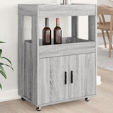 Drankkar 60x39,5x89 cm bewerkt hout grijs sonoma eikenkleurig - AllerleiShop