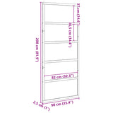 Schuifdeur 90x208 cm massief grenenhout wasbruin