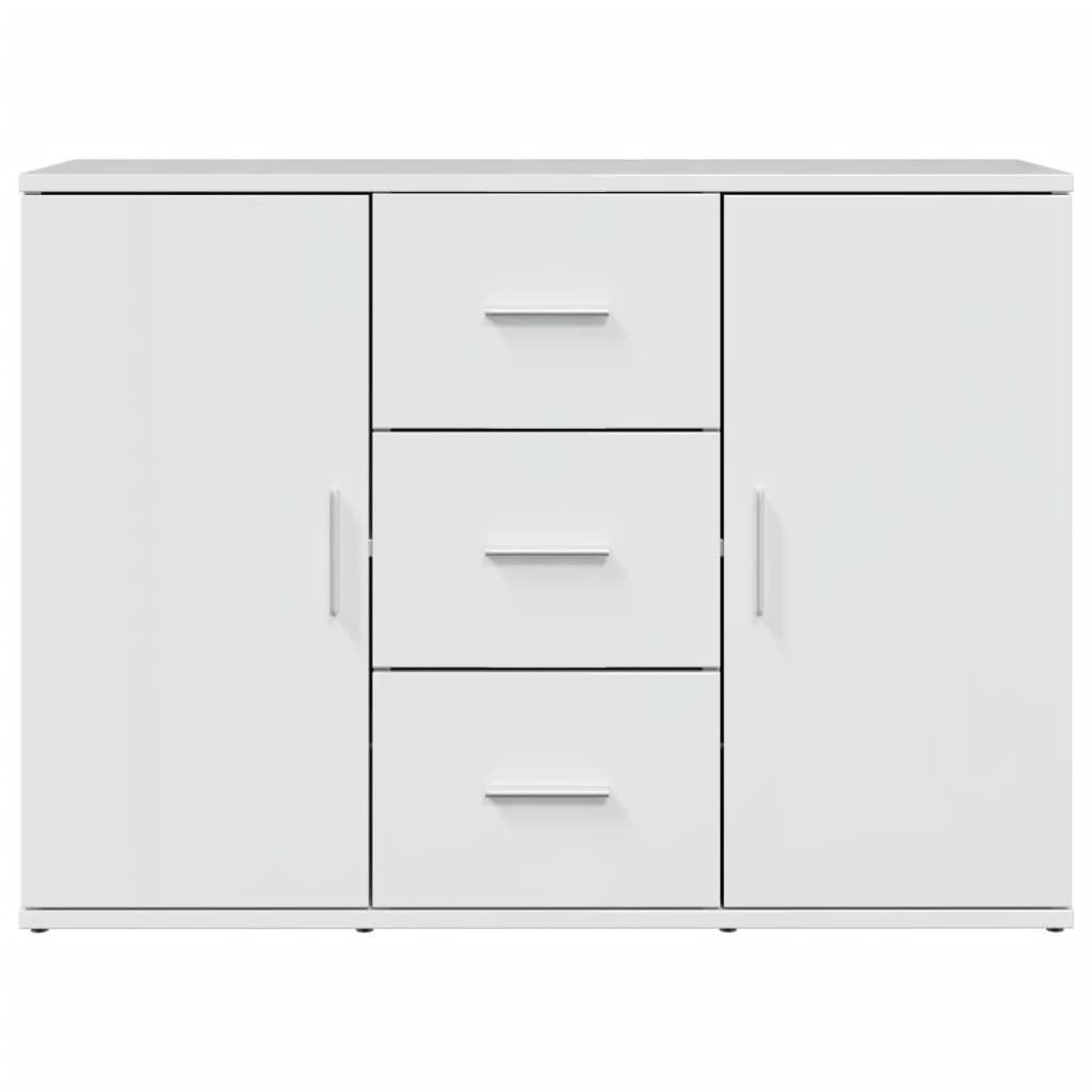 Dressoir 90,5x29,5x65 cm bewerkt hout hoogglans wit - AllerleiShop