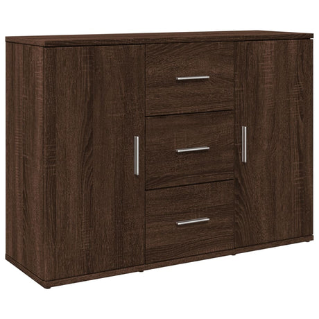 Dressoir 90,5x29,5x65 cm bewerkt hout bruin eikenkleurig - AllerleiShop