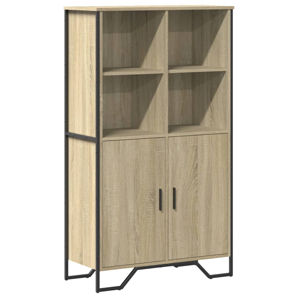 Hoge kast 79,5x35,5x137,5 cm bewerkt hout sonoma eikenkleurig - AllerleiShop