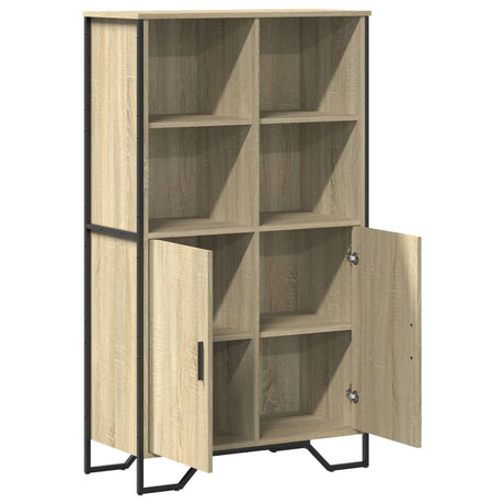 Hoge kast 79,5x35,5x137,5 cm bewerkt hout sonoma eikenkleurig - AllerleiShop