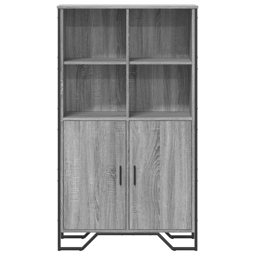 Hoge kast 79,5x35,5x137,5 cm bewerkt hout grijs sonoma eiken - AllerleiShop