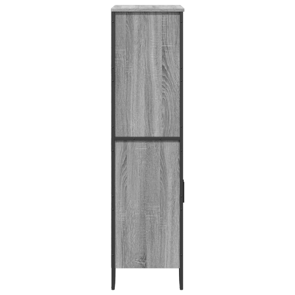 Hoge kast 79,5x35,5x137,5 cm bewerkt hout grijs sonoma eiken - AllerleiShop