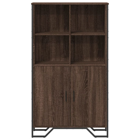 Hoge kast 79,5x35,5x137,5 cm bewerkt hout bruin eikenkleur - AllerleiShop