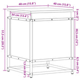 Opbergbox met deksel 40x40x51,5 cm bewerkt hout zwart - AllerleiShop