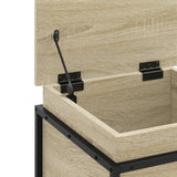 Opbergbox met deksel 40x40x51,5 cm bewerkt hout sonoma eiken - AllerleiShop