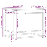 Opbergbox met deksel 60x40x51,5 cm bewerkt hout zwart - AllerleiShop