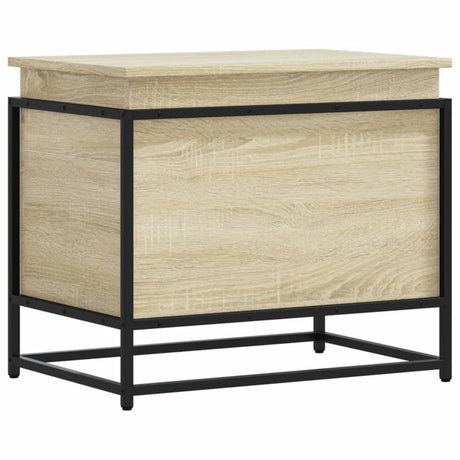 Opbergbox met deksel 60x40x51,5 cm bewerkt hout sonoma eiken - AllerleiShop