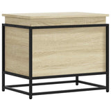 Opbergbox met deksel 60x40x51,5 cm bewerkt hout sonoma eiken - AllerleiShop