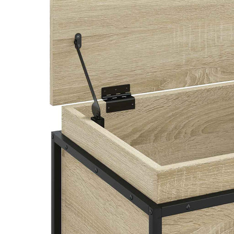 Opbergbox met deksel 60x40x51,5 cm bewerkt hout sonoma eiken - AllerleiShop