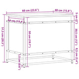 Opbergbox met deksel 60x40x51,5 cm bewerkt hout sonoma eiken - AllerleiShop